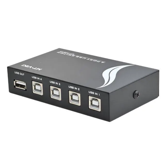 Alt view image 5 of 7 - 4 Port USB 2.0 Sharing Manual Switch Box Hub 4 PCS Share Switcher 1 USB Device for Printer Scanner Camera Keyboard (4 Port)