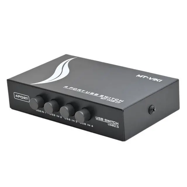 Alt view image 6 of 7 - 4 Port USB 2.0 Sharing Manual Switch Box Hub 4 PCS Share Switcher 1 USB Device for Printer Scanner Camera Keyboard (4 Port)