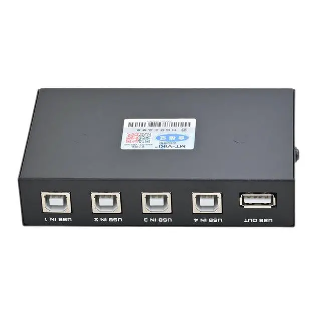 Alt view image 7 of 7 - 4 Port USB 2.0 Sharing Manual Switch Box Hub 4 PCS Share Switcher 1 USB Device for Printer Scanner Camera Keyboard (4 Port)