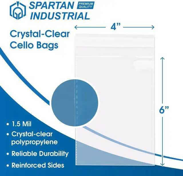 Alt view image 2 of 7 - Cellophane Bags (1000 Count) 4X6 Clear Cookie Bags