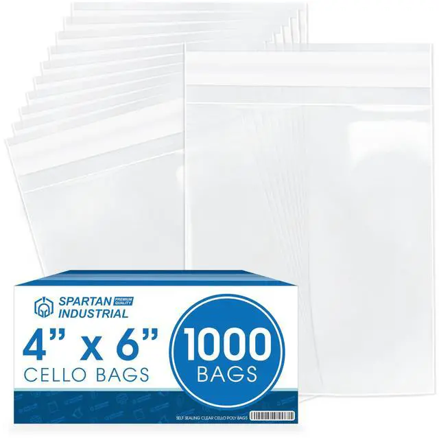 Main image of Cellophane Bags (1000 Count) 4X6 Clear Cookie Bags