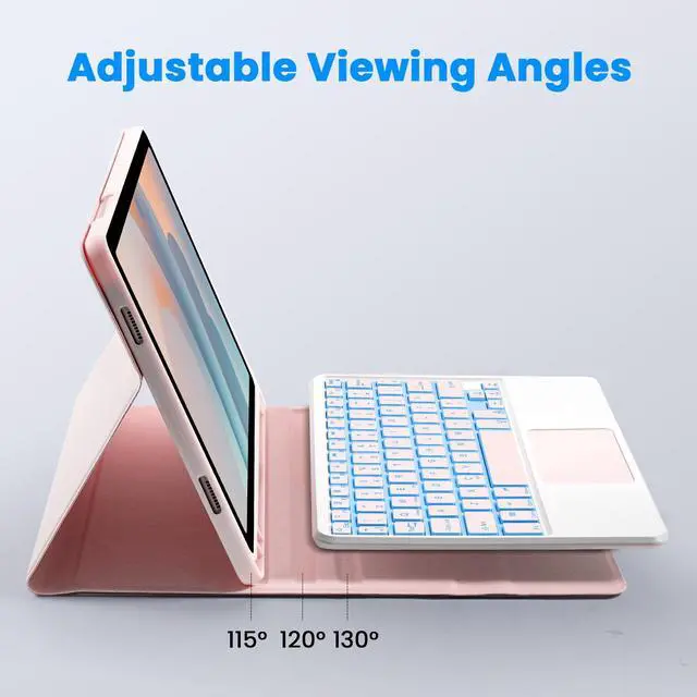 Alt view image 5 of 7 - Backlit Touchpad Keyboard Case for Samsung Galaxy Tab 11inch A11 Plus & A9 Plus, Wireless Bluetooth Keyboard, Smart Trackpad for Galaxy A9 +/A11+ Tablet Case with Keyboard and Pencil Holder,PK
