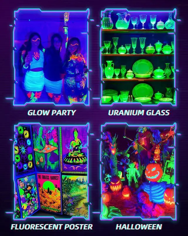Alt view image 6 of 7 - 40W LED Black Light Bar, Black Lights with Switch+6ft Cord, 1 Pack