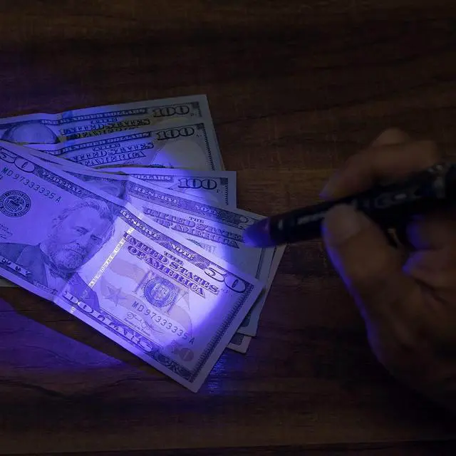 Alt view image 3 of 7 - M6-UV Penlight Black Light 395nm UV LED Blacklight Ultraviolet Pen Lights for DIY Nail Art, Hotel Inspection,Fraudulent Documents and Banknotes, Pet Urine and Skin Conditions,Dye Detector