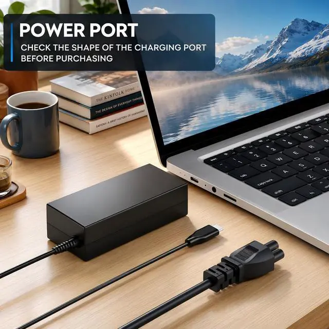 Alt view image 7 of 7 - Universal PD 65W USB C Laptop Charger for HP - Pavilion Envy Spectre, Type C Power Adapter for Dell Lenovo Acer ASUS Suited to I nspiron ThinkPad VivoBook Aspire Latitude IdeaPad Chromebook Phone