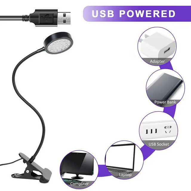 Alt view image 7 of 7 - UV Light Gooseneck Curing Lamp, 5W, USB 1.5m Ultraviolet Lamp, 395nm