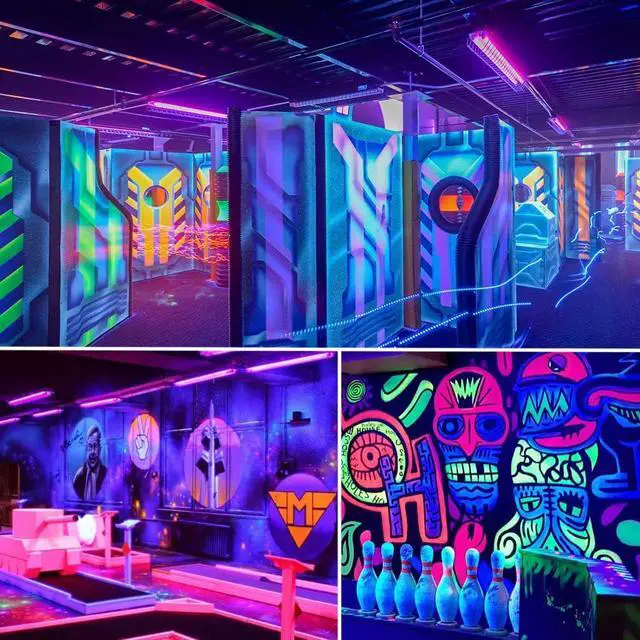 Alt view image 7 of 7 - Black Light Bar, 1ft USB-Powered, for Halloween Decoration, 2 Pack