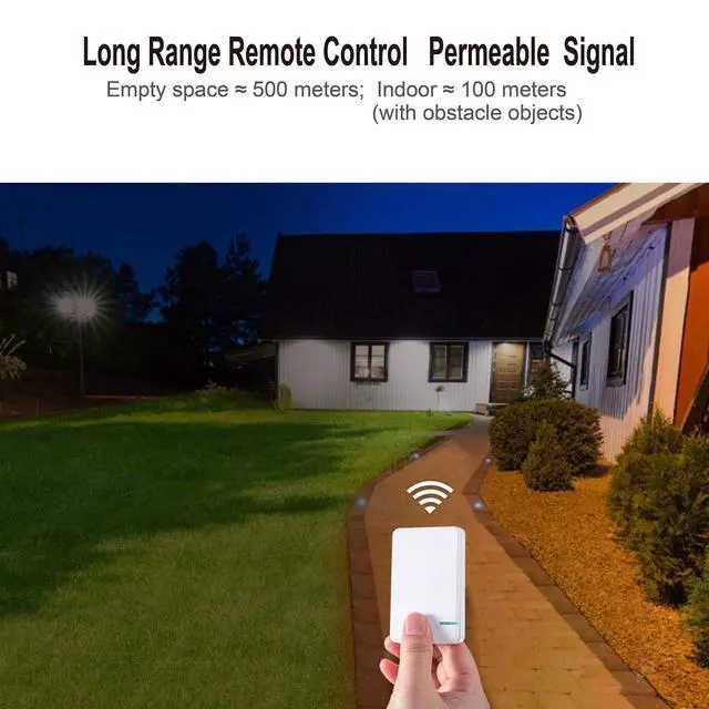 Alt view image 5 of 7 - Wireless Light Switch Kit, 1969ft Max Remote Control, Waterproof