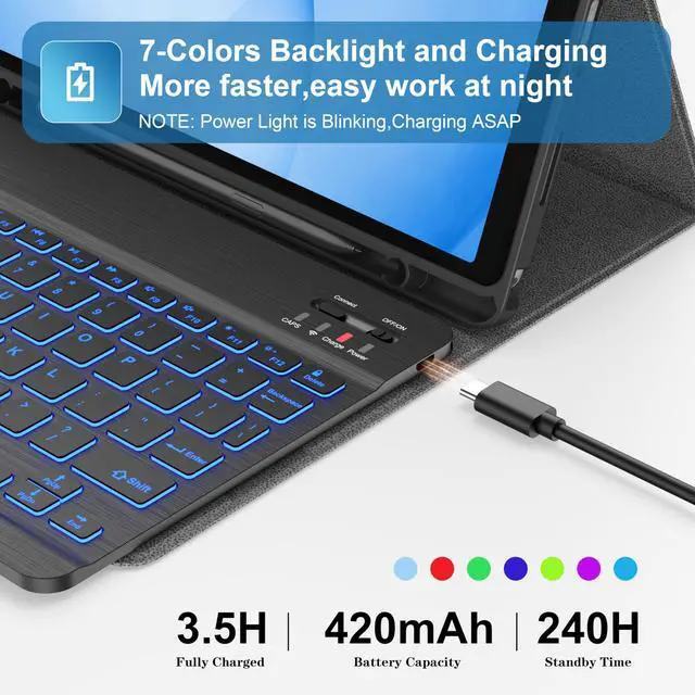 Alt view image 4 of 7 - Keyboard Case for Samsung Galaxy Tab A11+/A11 Plus 11 inch 2026