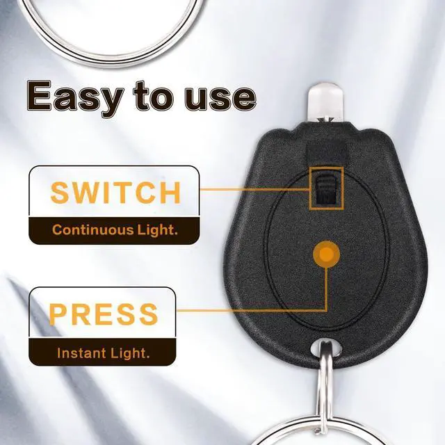 Alt view image 3 of 6 - 12 Pack Mini UV LED Keychain Flashlight, 395nm Ultra Violet Flashlight, UV Keychain Flashlight, Keychain Light Black Light for Detections