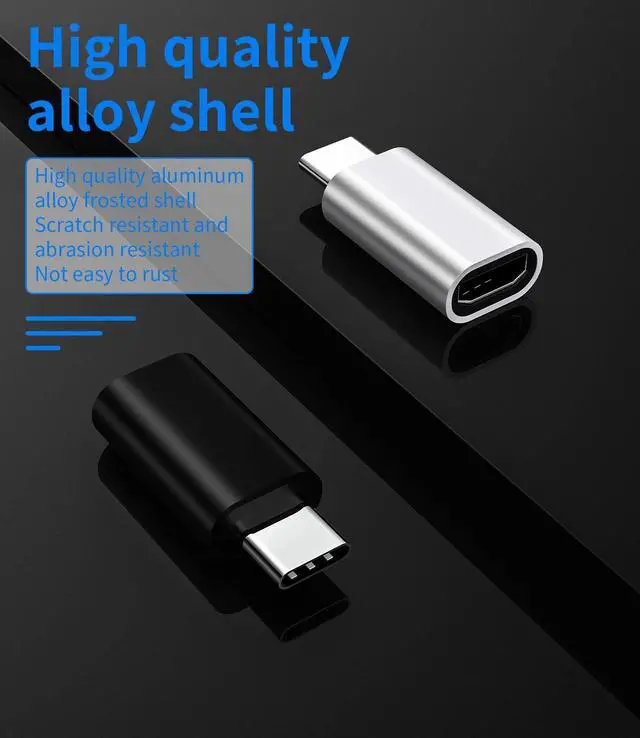 Alt view image 6 of 7 - 3Pack,USB C Male to Micro USB Female Adapter, for ipad pro air4 Compatible for Samsung Galaxy S21 S20 Plus Note,Pixel 5 4XL,LG V35,Moto Charging Data sync Type C Power Charger Connector Cable
