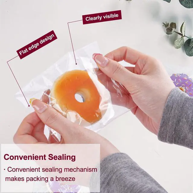 Alt view image 5 of 7 - 300PCS Clear Self Sealing Cellophane Bags - Cookie, Candy & Bread Bags (5x6 Inches)