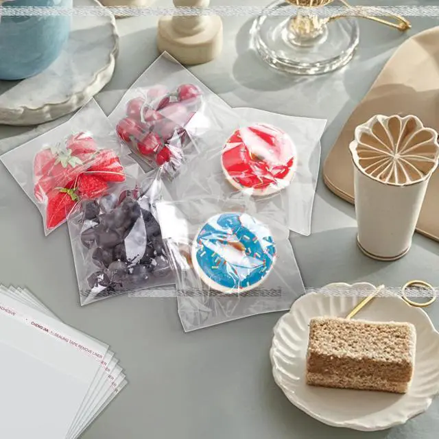 Alt view image 7 of 7 - 300PCS Clear Self Sealing Cellophane Bags - Cookie, Candy & Bread Bags (5x6 Inches)