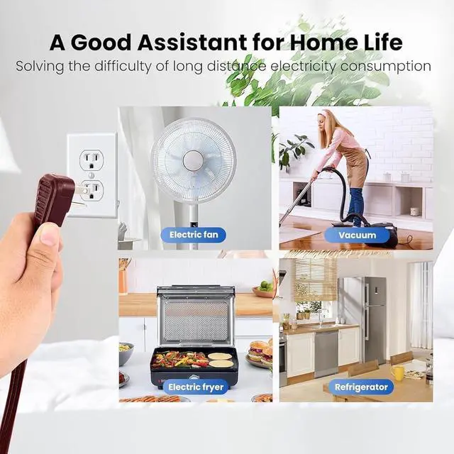 Alt view image 5 of 6 - 3 Ft Brown Flat Plug Extension Cord 16 Gauge 3 Prong Grounded Power Cord