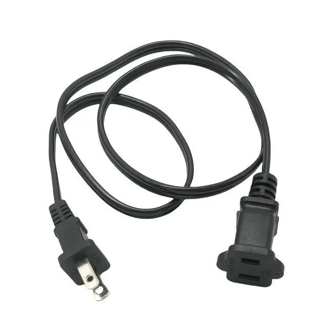 Alt view image 5 of 5 - 3 FT Short 2 Prong Extension Cords, Indoor Small Power Cable