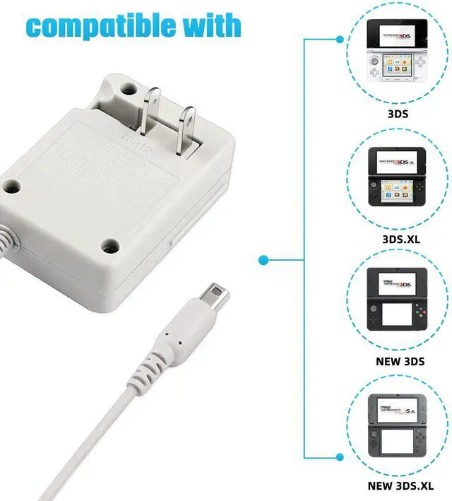 Alt view image 2 of 6 - 3DS Charger, AC Adapter Charger for Nintendo New 3DS XL/New 3DS/ 3DS XL/ 3DS, Home Travel Charger Wall Plug Power Adapter (100-240 v)