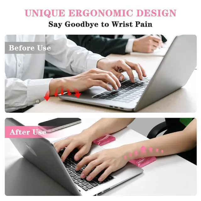 Alt view image 2 of 7 - 2Pcs Ergonomic Gel Elbow Rest Pad with Wrist Support for Desk