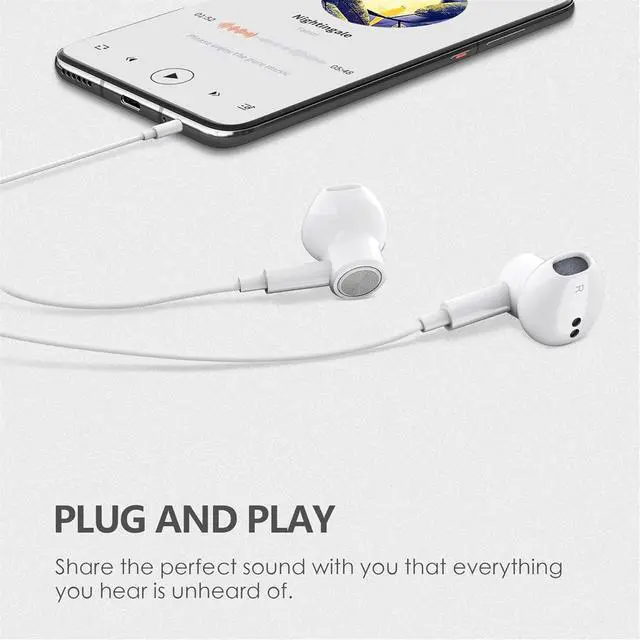 Alt view image 5 of 6 - 2Pack Wired Earbuds, with Microphone and Volume Control,3.5mm in-Ear Earphones/Headphones/Headset with Noise cancelling and Deep bass Compatible with iPhone/iPad/ tablet/Android/Laptops/PC (White)