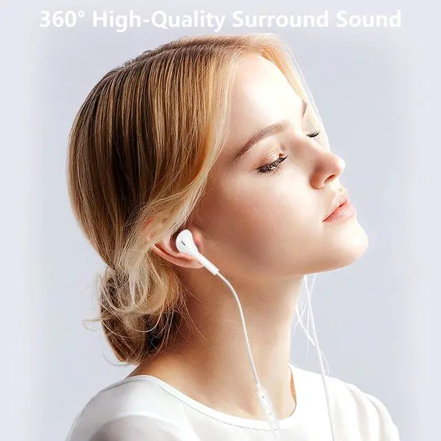 Alt view image 6 of 7 - 2Pack Wired Earbuds for iPhone with Lightning Connector, Hi-Fi Sound Headphones with Built-in Remote to Control Music, Volume and Calling Microphone Compatible with iPhone 14/13/12/11/SE/XR/X/8/7/iPad