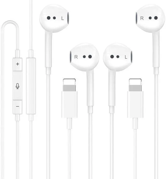 Main image of 2 Pack Wired Headphones for iPhone Earbuds iPhone 14 Headphones Wired