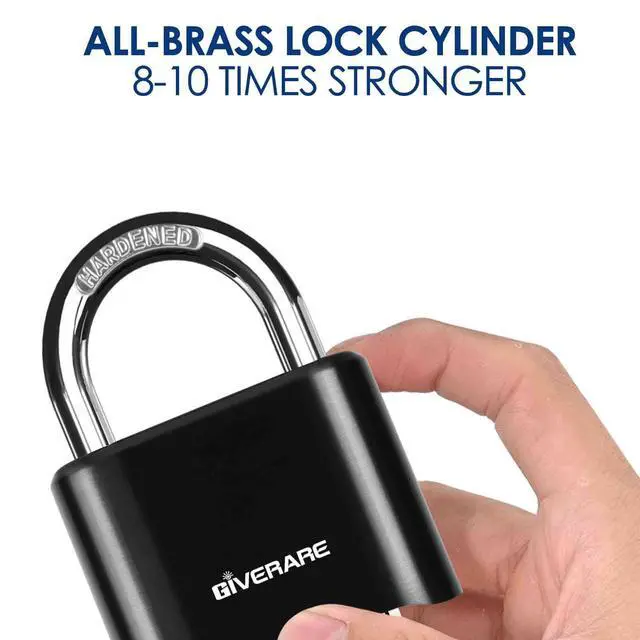 Alt view image 6 of 7 - 2 Pack 4-Digit Combination Lock, Heavy Duty Padlock Metal, Outdoor Alloy Locks with Hardened Steel Shackle, High Security Weatherproof Large Padlocks for Gym, School,Locker,Fence,Gate,Hasp,Case-Black