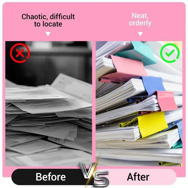 Alt view image 7 of 7 - 180 Pcs Small Binder Clips Assorted Colored, 0.59 in/15mm Mini Binder Paper Clips, Paper Clamps for Office Supplies, Home, School,Business Document Organizing (Blue, Pink, Yellow, Green)
