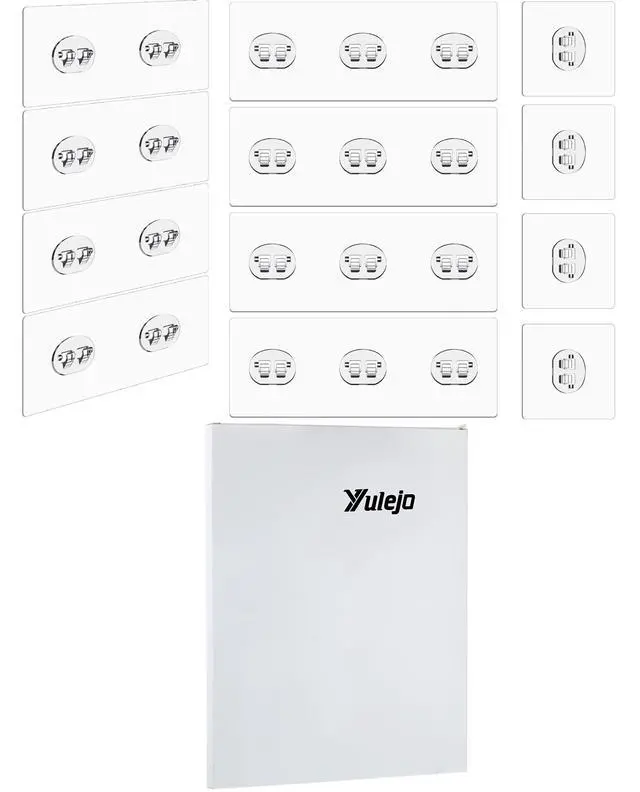 Alt view image 7 of 7 - 12 Pack Adhesive Hooks Sticker Strong Waterproof Adhesive Wall Hooks for Shower Caddy Clinging Replacement Clear No Drilling (Assorted Hook)