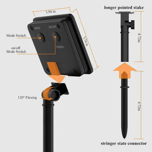 Alt view image 6 of 7 - 2 Pack Solar String Lights Outdoor Waterproof, 72FT 200 LED Solar Lights