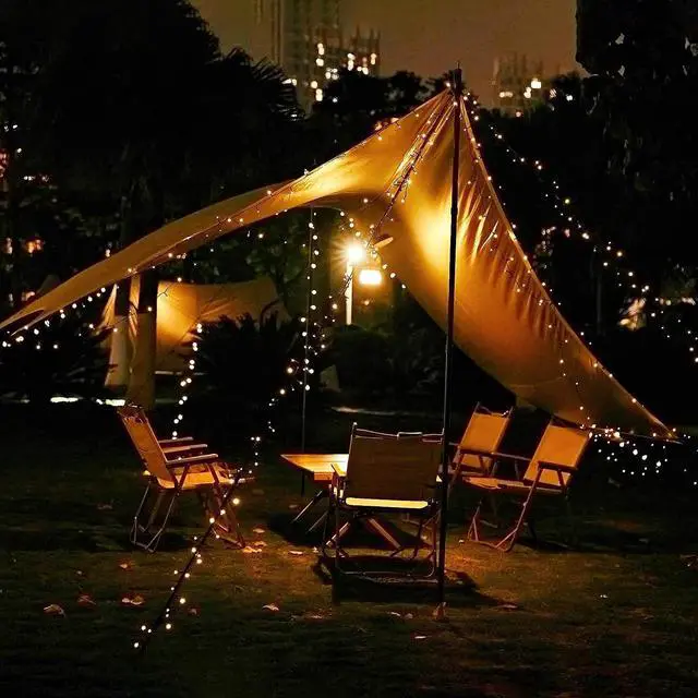 Alt view image 7 of 7 - 2 Pack Solar String Lights Outdoor Waterproof, 72FT 200 LED Solar Lights