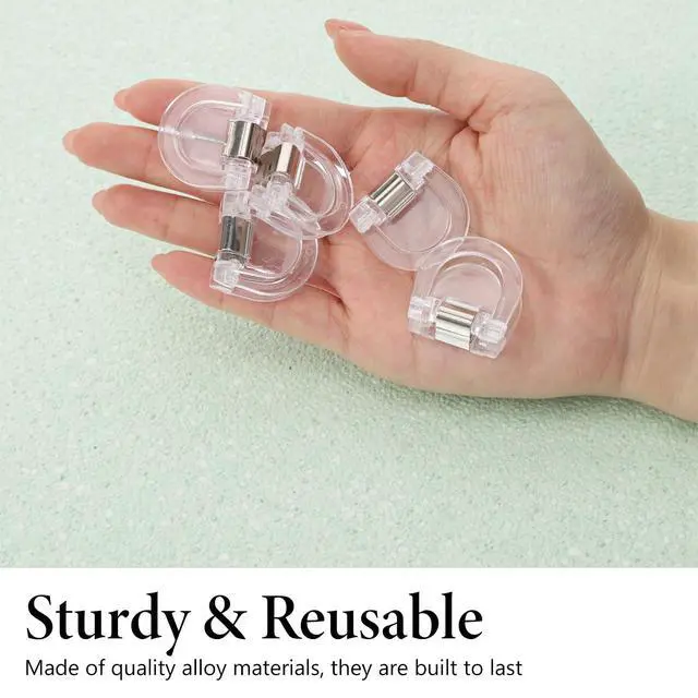 Alt view image 4 of 7 - 12pcs Adjustable Pants Hem Clips Shortening Holders for Fabric Instant Hemming Jeans Leg Cuff Sleeves Quilting Clamps Shirts Trousers Dress Temporary Fix Alteration Clips No Slip Tightener