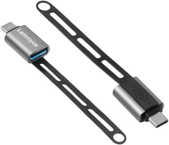 Main image of USB C 3.1 to USB 3.0 Adapter 2 Pack, Portable USB Female to USB C Male OTG Extender Converter, with Lanyard Keychain, Support fast charging and 5Gbps data transfer for iPhone17/16/15 Series,Galaxy S25