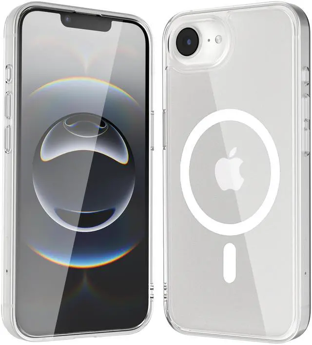 Main image of for iPhone 16e Case, Crystal Clear Anti Yellow, 2mm Shockproof Magnetic Case with Tactile Buttons, Military Grade Drop Protection, Compatible with Magsafe (for 6.1")