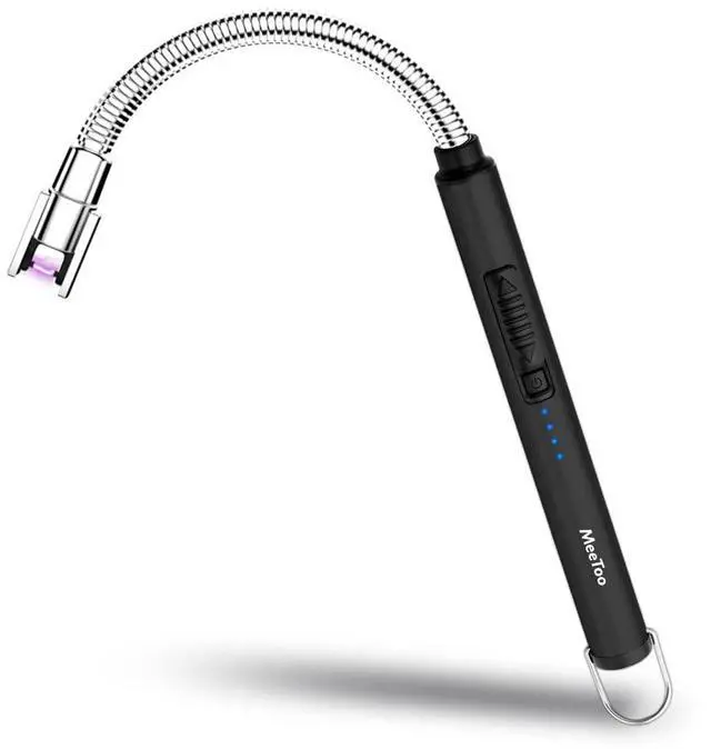 Main image of Lighter, Electric Candle Rechargeable USB Lighter Plasma Arc for Candle Christmas Birthday Camping Black
