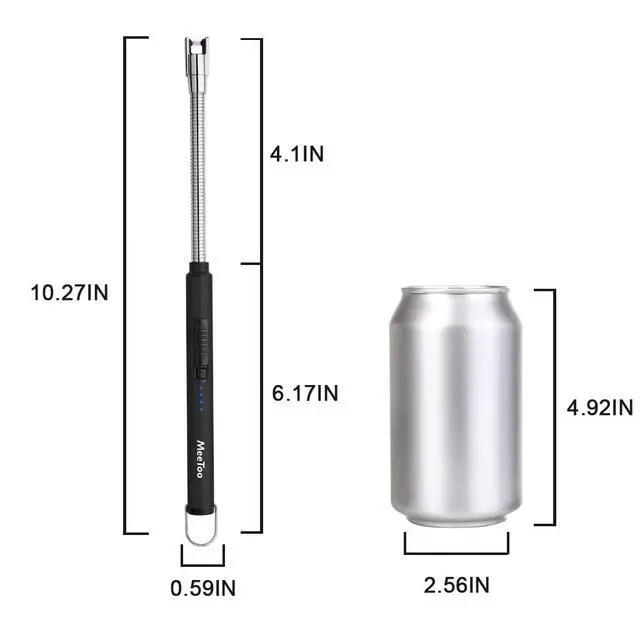 Alt view image 7 of 7 - Lighter, Electric Candle Rechargeable USB Lighter Plasma Arc for Candle Christmas Birthday Camping Black
