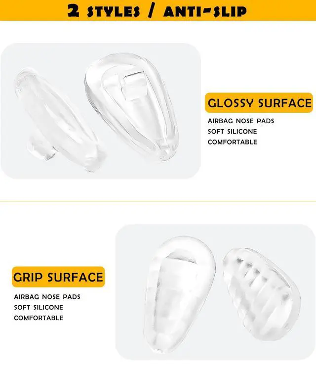 Alt view image 6 of 7 - 6 Pairs Replacement Nose Pads for Oakley Eyeglasses/Sunglasses, Anti-Slip Clear Silicone Nose Pieces Guards Come with Screws and Screwdrivers (Screw in Glasses Nose Pads)