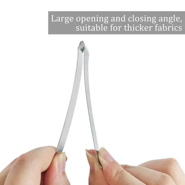 Alt view image 4 of 7 - 5Pcs Sewing Clips,Stainless Steel Hemming Clips with 3 Inch Scale Sewing Ruler Metal Sewing Clip for Fabric and Quilting Pinning and Marking Accessories Sewing Supplies