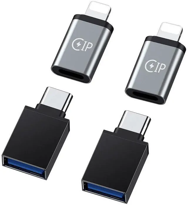 Main image of 2 Type c Female to iPhone Male converters,2 USB Female to Type c Male
