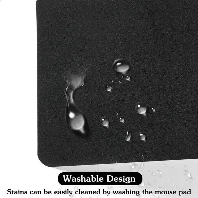 Alt view image 3 of 7 - Black Thin Mouse Pad, 10x8inch Non Slip Mousemat