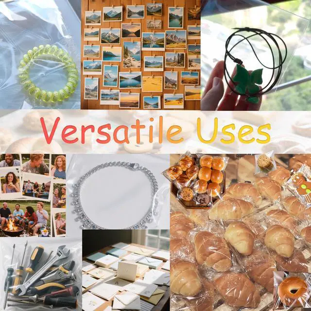 Alt view image 4 of 6 - Cookie Bags with Seal, Self Sealing Cellophane Bag, 4x6 5x7 Inches, 200 Pcs
