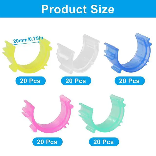 Alt view image 2 of 5 - 100 Pcs Sewing Bobbin Clips, 5-Color Assortment Thread Holder