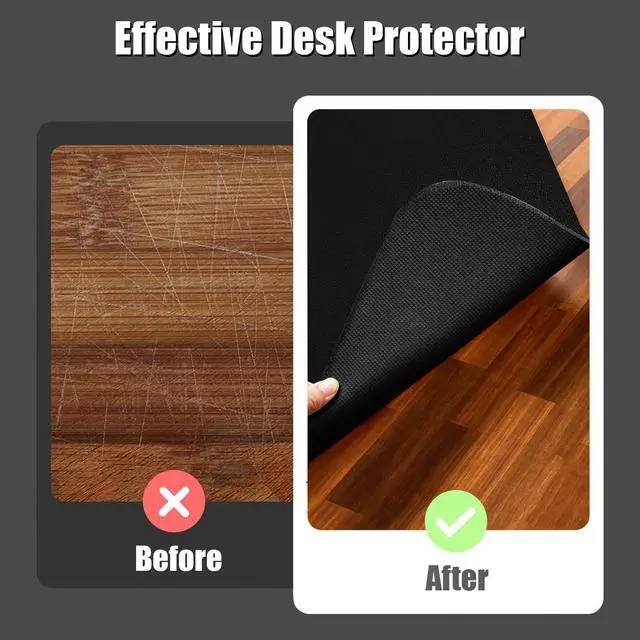 Alt view image 4 of 7 - Desk Mat,Non-Slip Leather Desk Pad for Mouse,Keyboard,Laptop,Office and Home