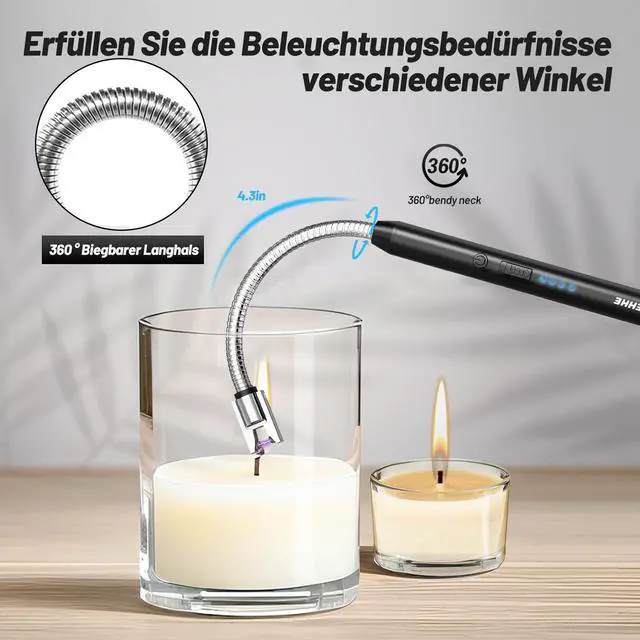 Alt view image 5 of 7 - Electric Candle Lighter, Flexible Neck Windproof USB C Rechargeable