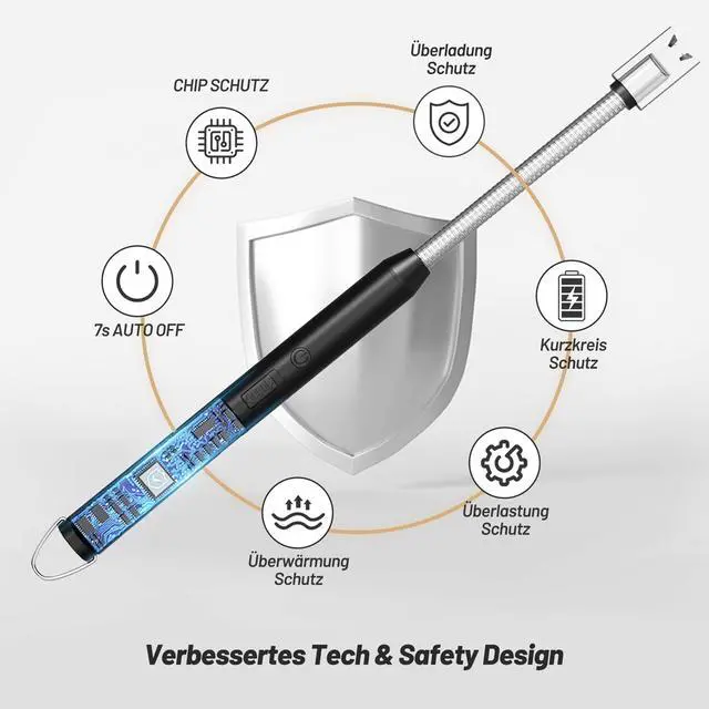Alt view image 6 of 7 - Electric Candle Lighter, Flexible Neck Windproof USB C Rechargeable