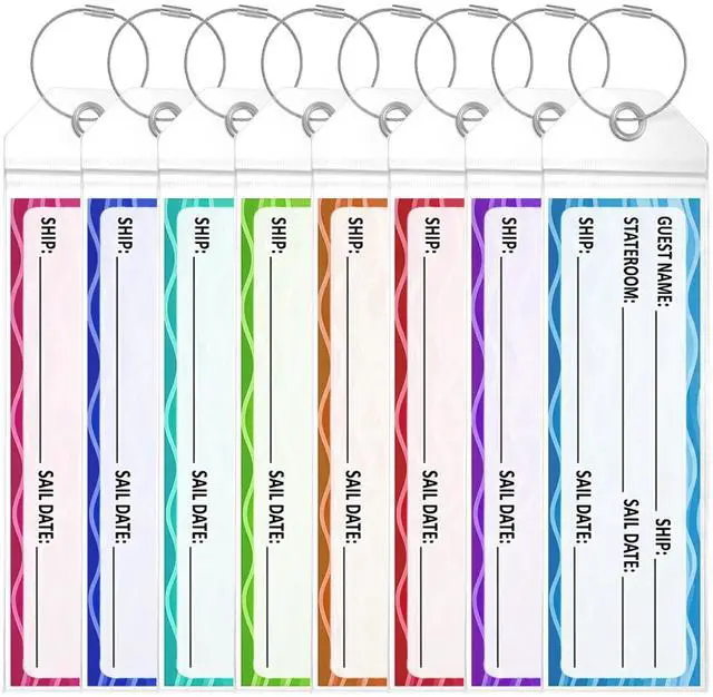 Main image of 8 Pack Cruise Tag Holders for Luggage, Cruise Luggage Tag Holders