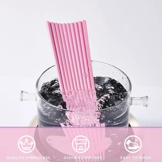 Alt view image 4 of 7 - 10 Pairs Reusable Fiberglass Chopsticks Non-Slip, Dishwasher Safe, 9.63inch