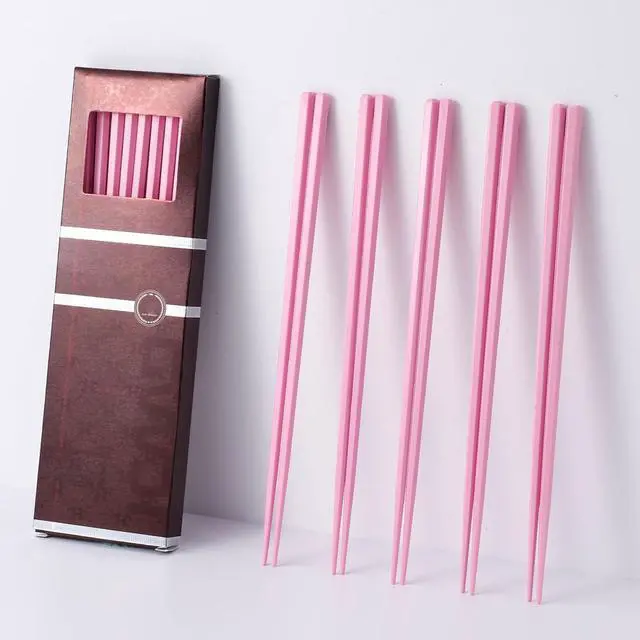 Alt view image 3 of 7 - 10 Pairs Reusable Fiberglass Chopsticks Non-Slip, Dishwasher Safe, 9.63inch