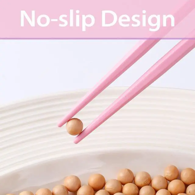Alt view image 5 of 7 - 10 Pairs Reusable Fiberglass Chopsticks Non-Slip, Dishwasher Safe, 9.63inch
