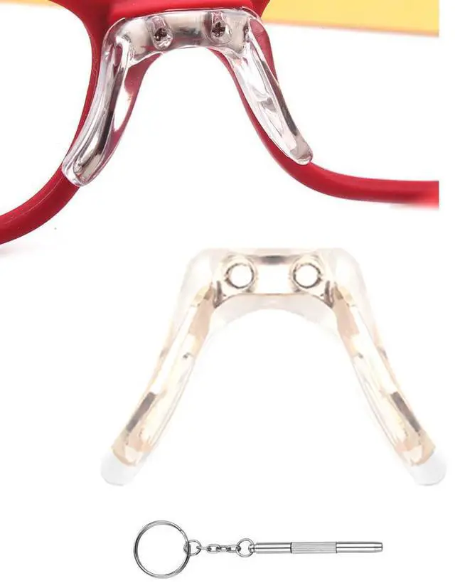 Main image of Saddle Bridge Anti-Slip Sunglass Nose Pads Silicone Screwdriver