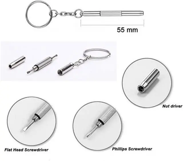 Alt view image 5 of 5 - Saddle Bridge Anti-Slip Sunglass Nose Pads Silicone Screwdriver