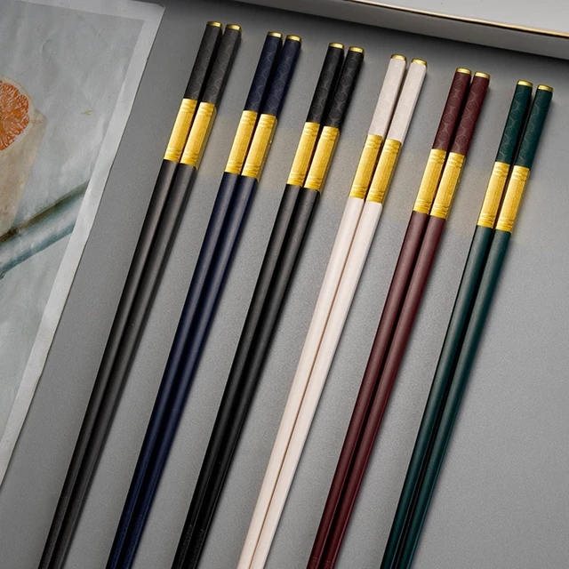 Alt view image 6 of 6 - 5 Pairs Chopsticks-Reusable Chopsticks Dishwasher Safe, 9.96 inch/25.3cm Matte Non-Slip Fiberglass Chop Sticks, Chinese/Japanese Korean Chop Stick Gift, White